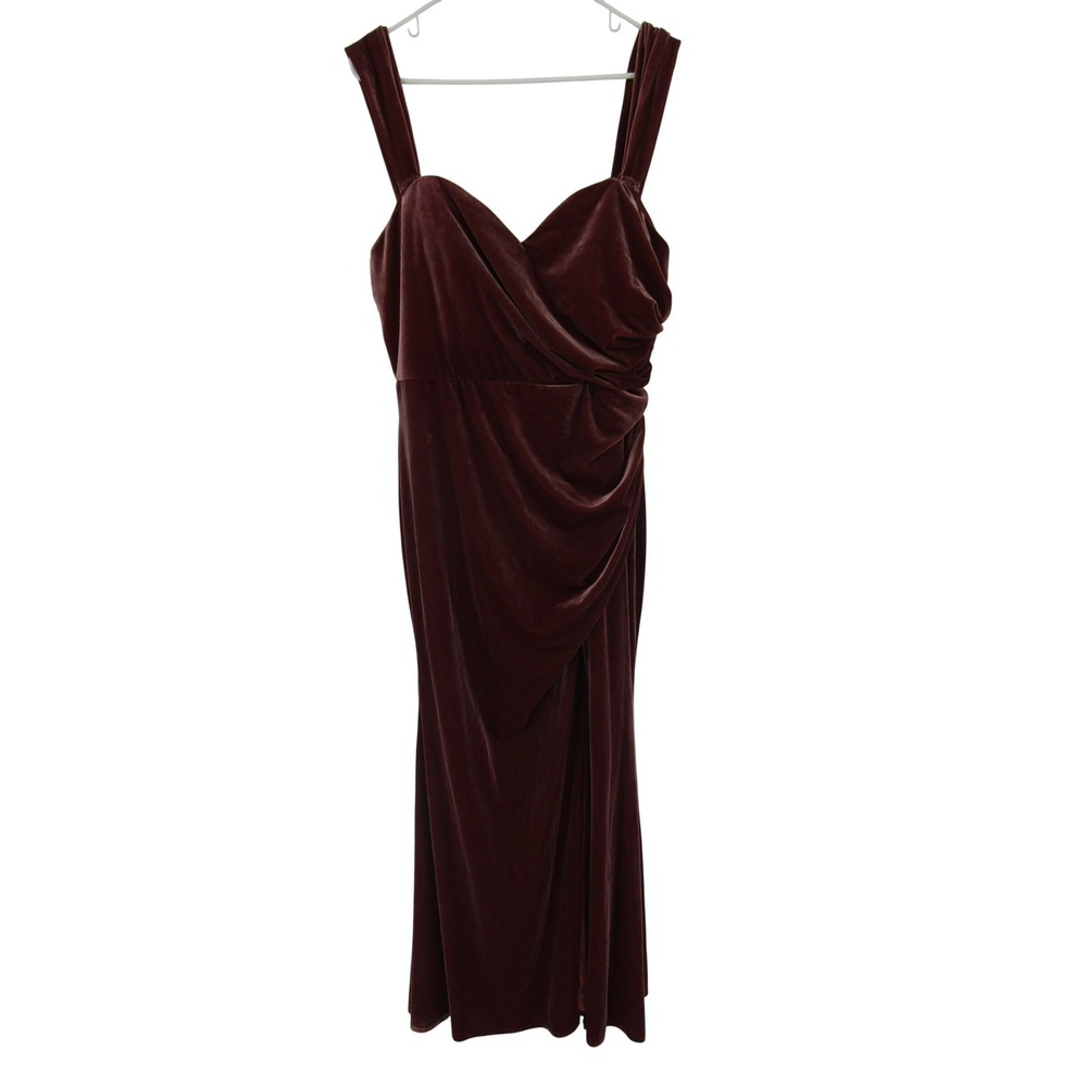 Velvet Maxi Gown Sz L Pink Sweetheart Flam Gala Prom Event Romantic Coquette